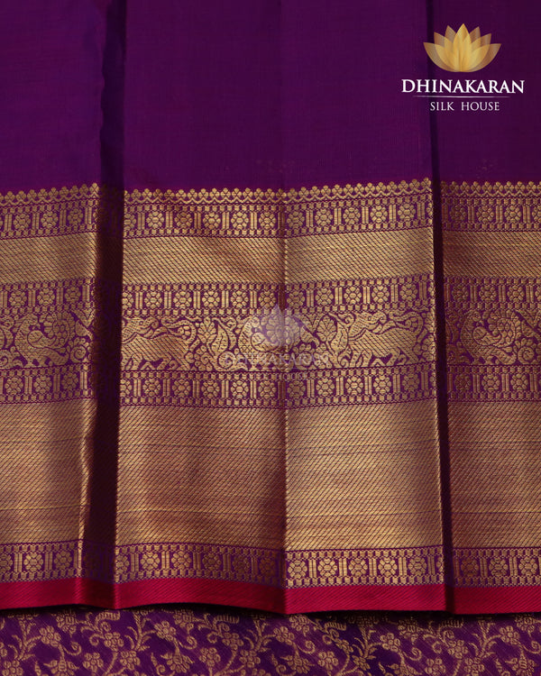 Purple brocade Kanjivaram-sv222
