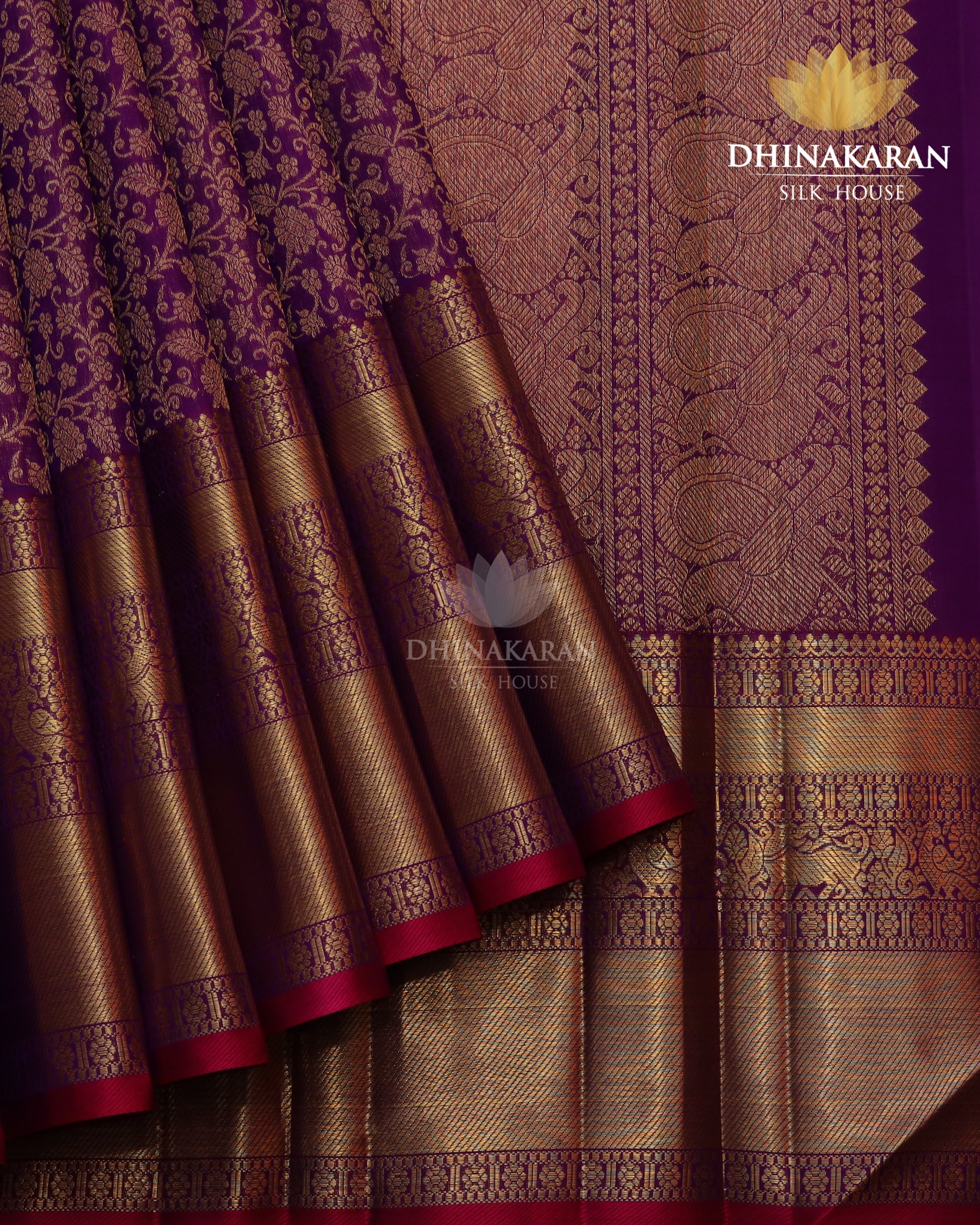 Purple brocade Kanjivaram-sv222