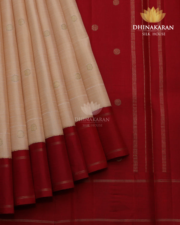 Beige Korvai Kanjivaram-sar2834