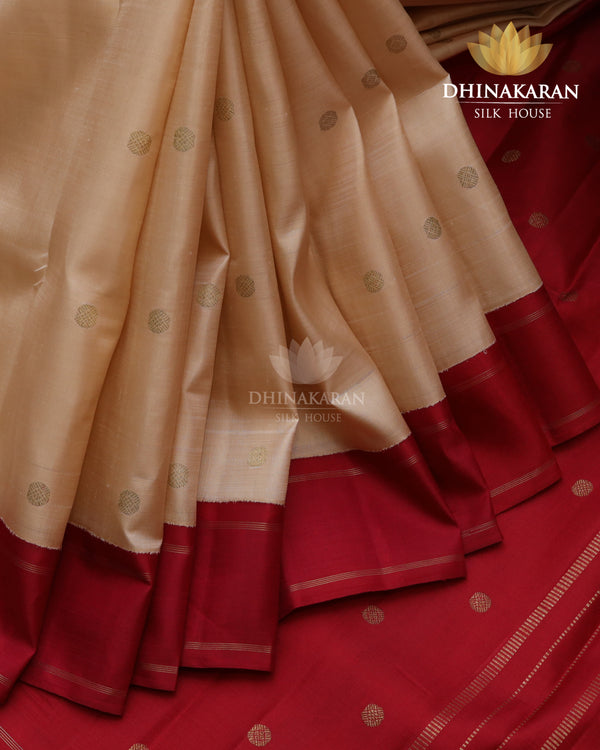 Beige Korvai Kanjivaram-sar2834