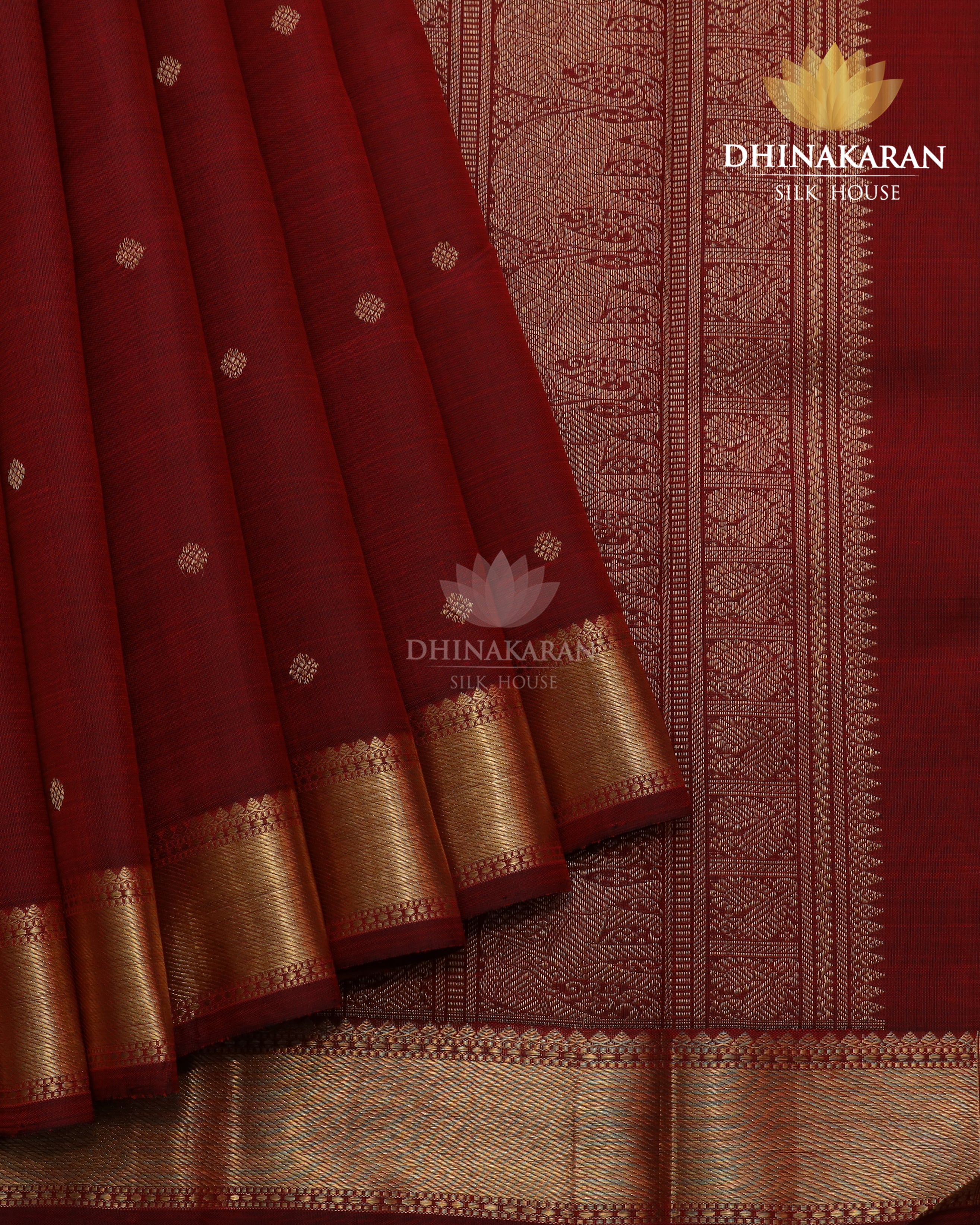 Maroon Butta Kanjivaram-sau2566