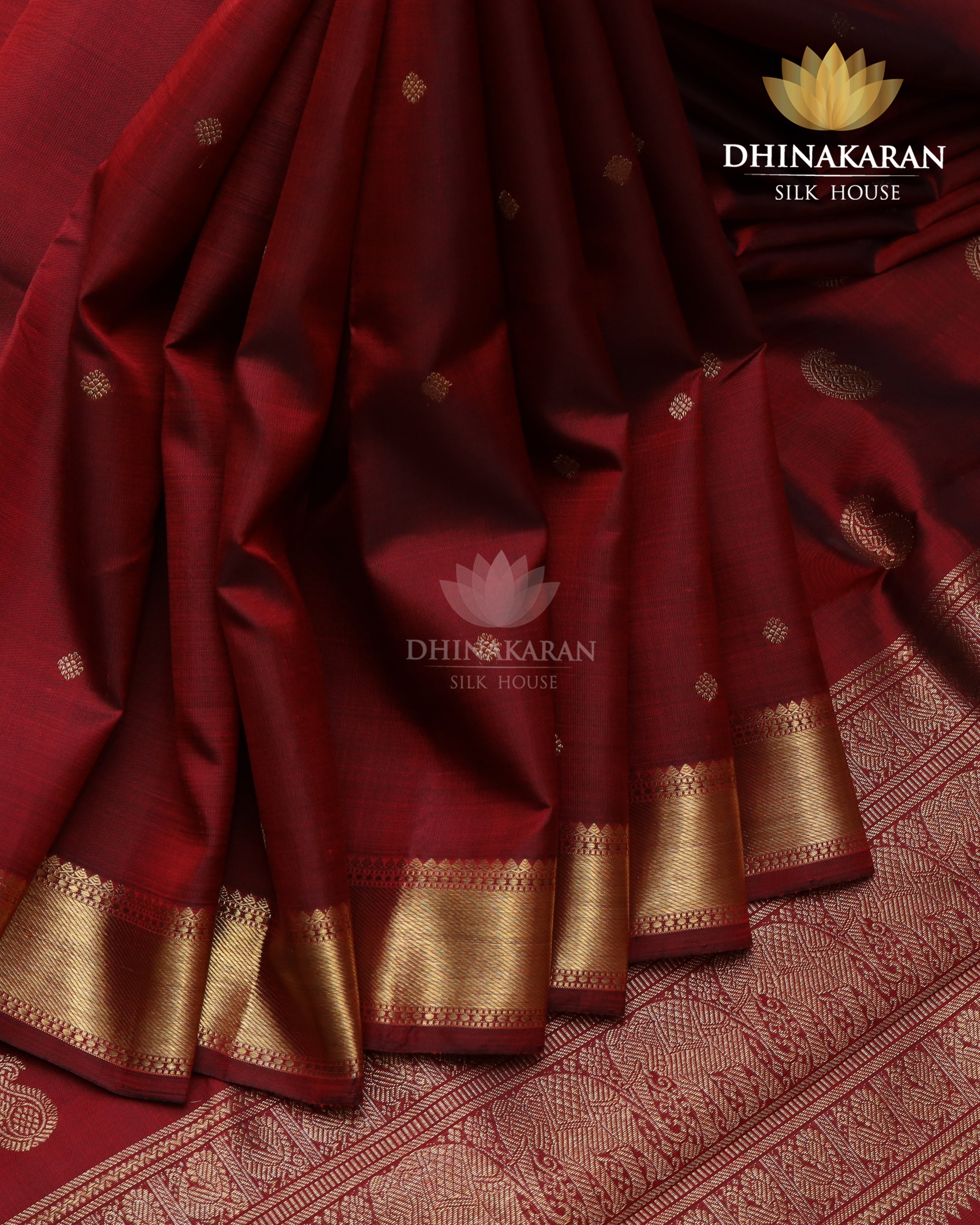 Maroon Butta Kanjivaram-sau2566