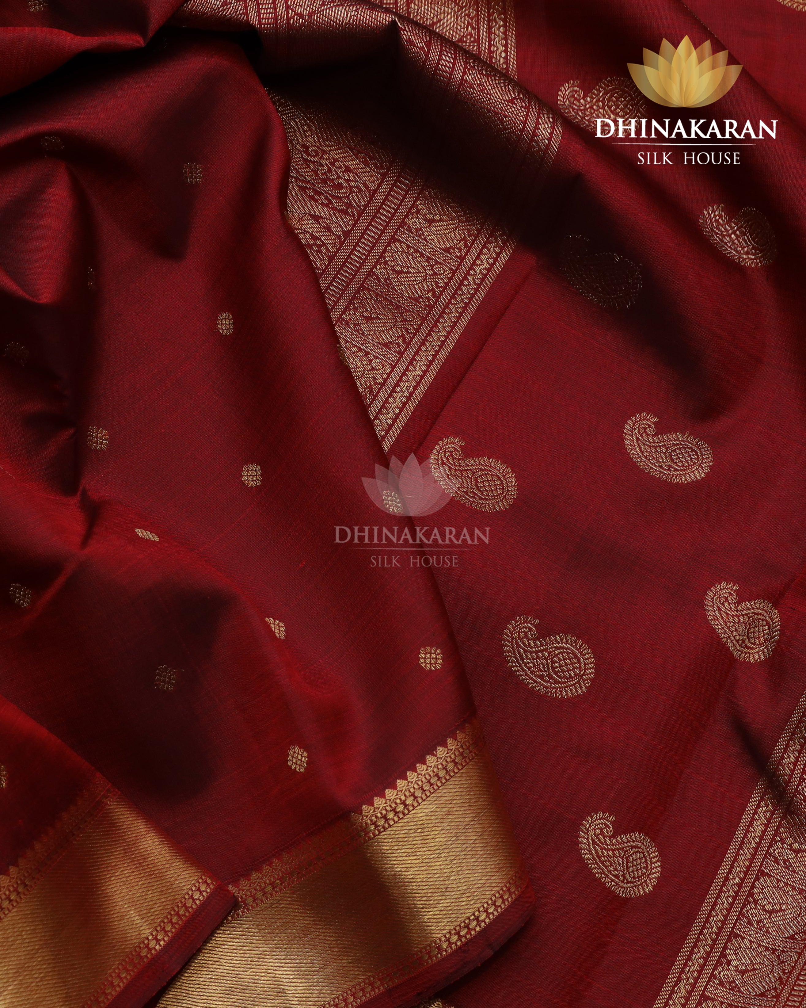Maroon Butta Kanjivaram-sau2566