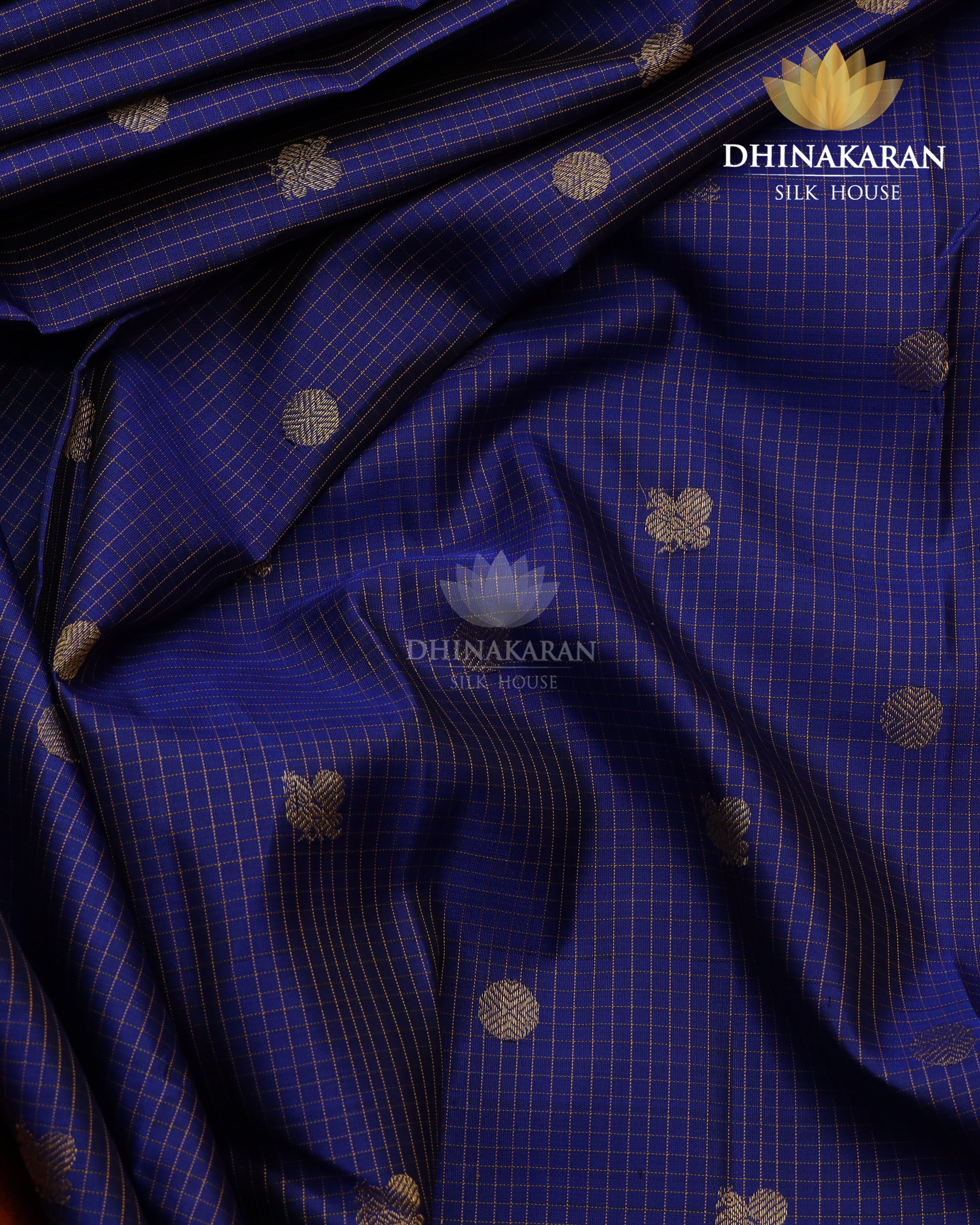 Midnight blue & Rust Kanjivaram-sar2534
