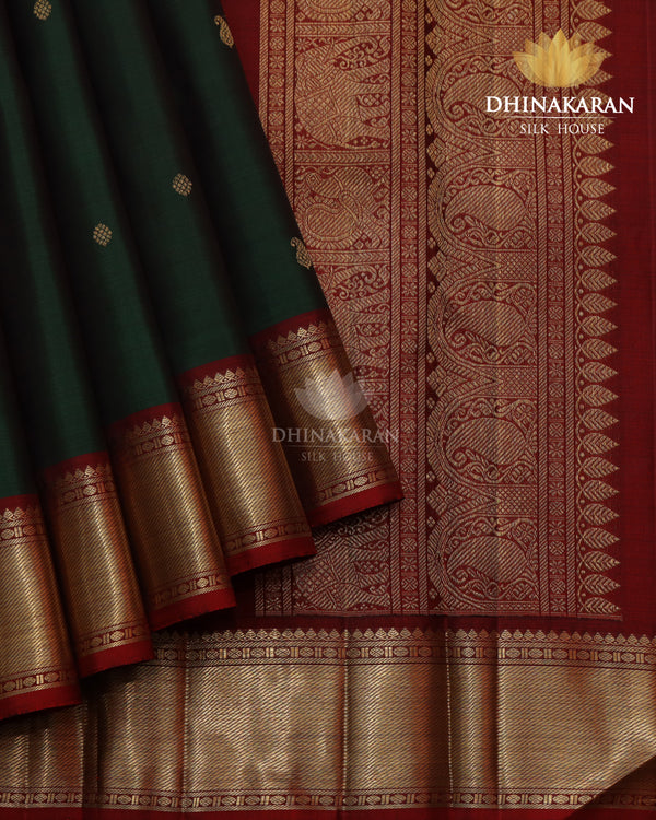 Bottle Green Kanjivaram-sau2486