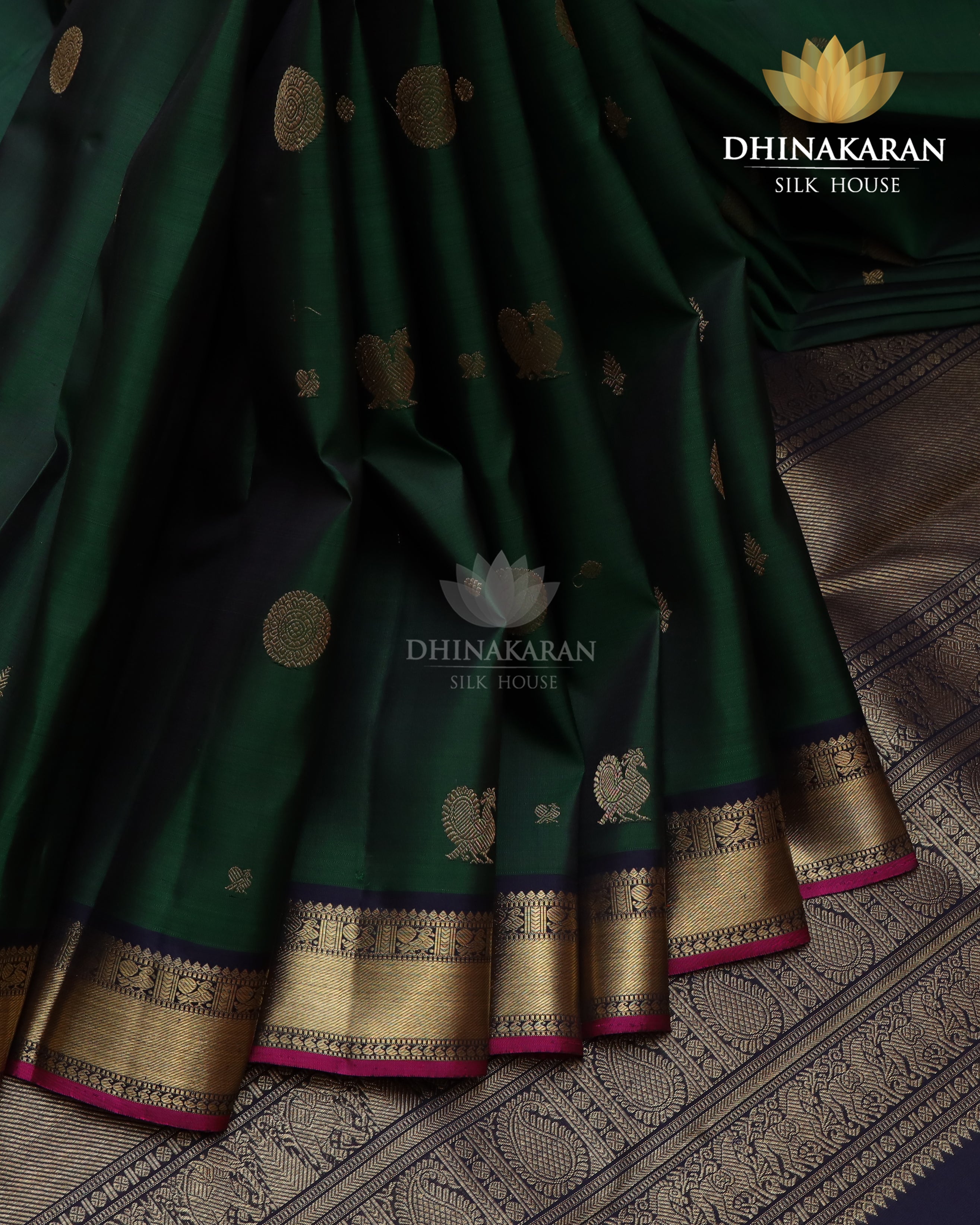 Bottle Green Kanjivaram-sau3042