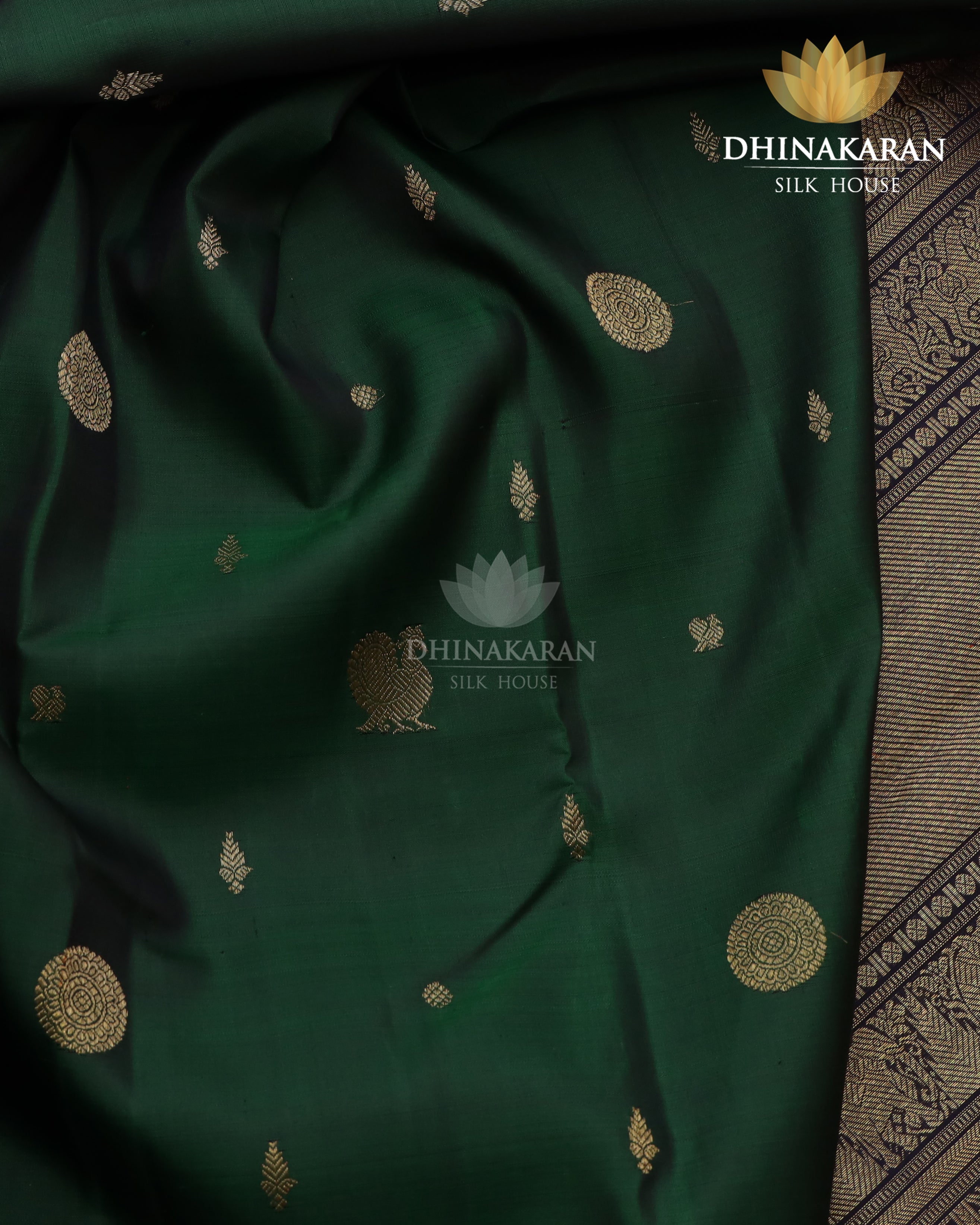 Bottle Green Kanjivaram-sau3042