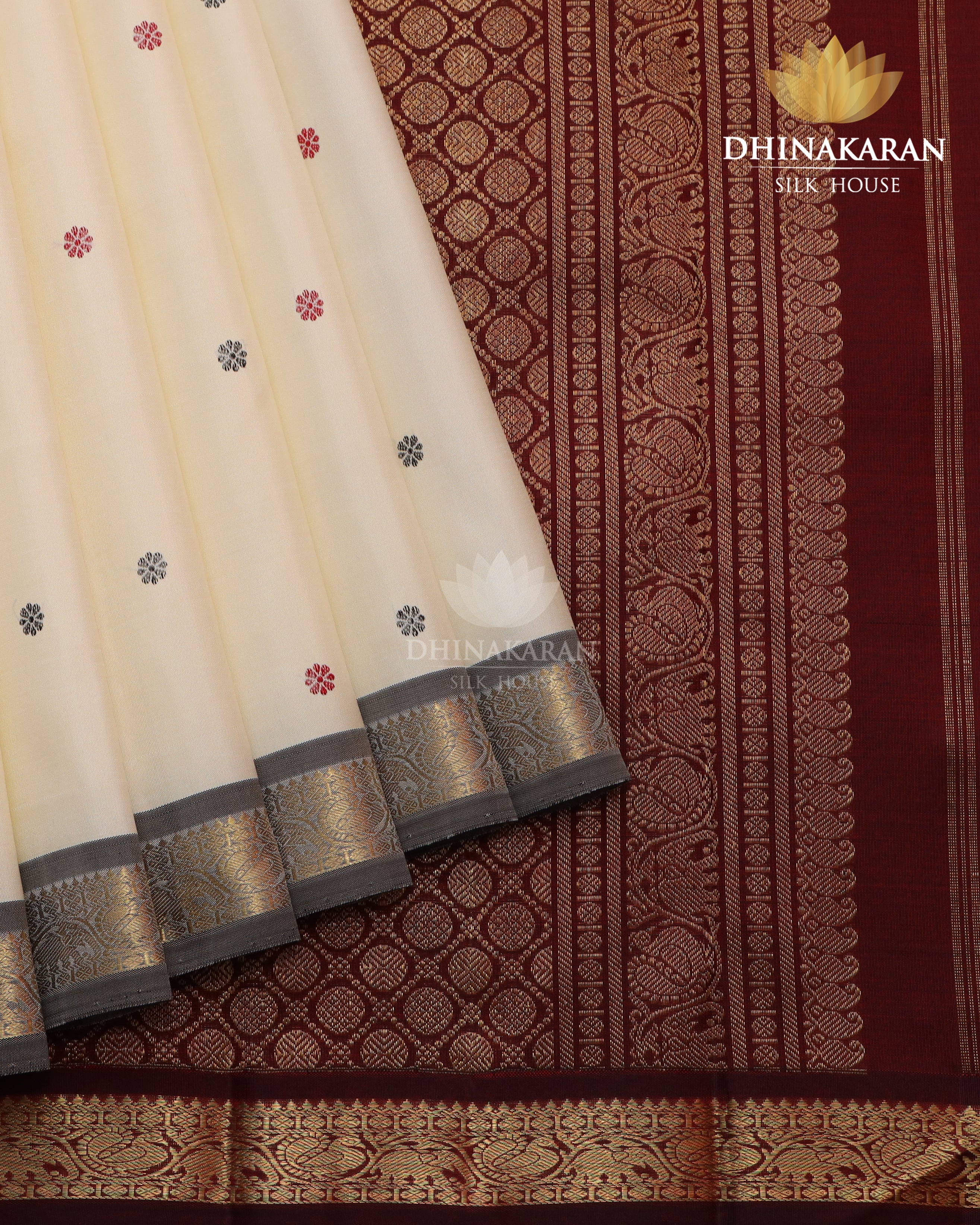 Silk On SIlk Butta Kanjivaram-sar2856