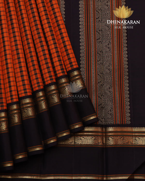 Burnt Orange Kanjivaram-sau3046