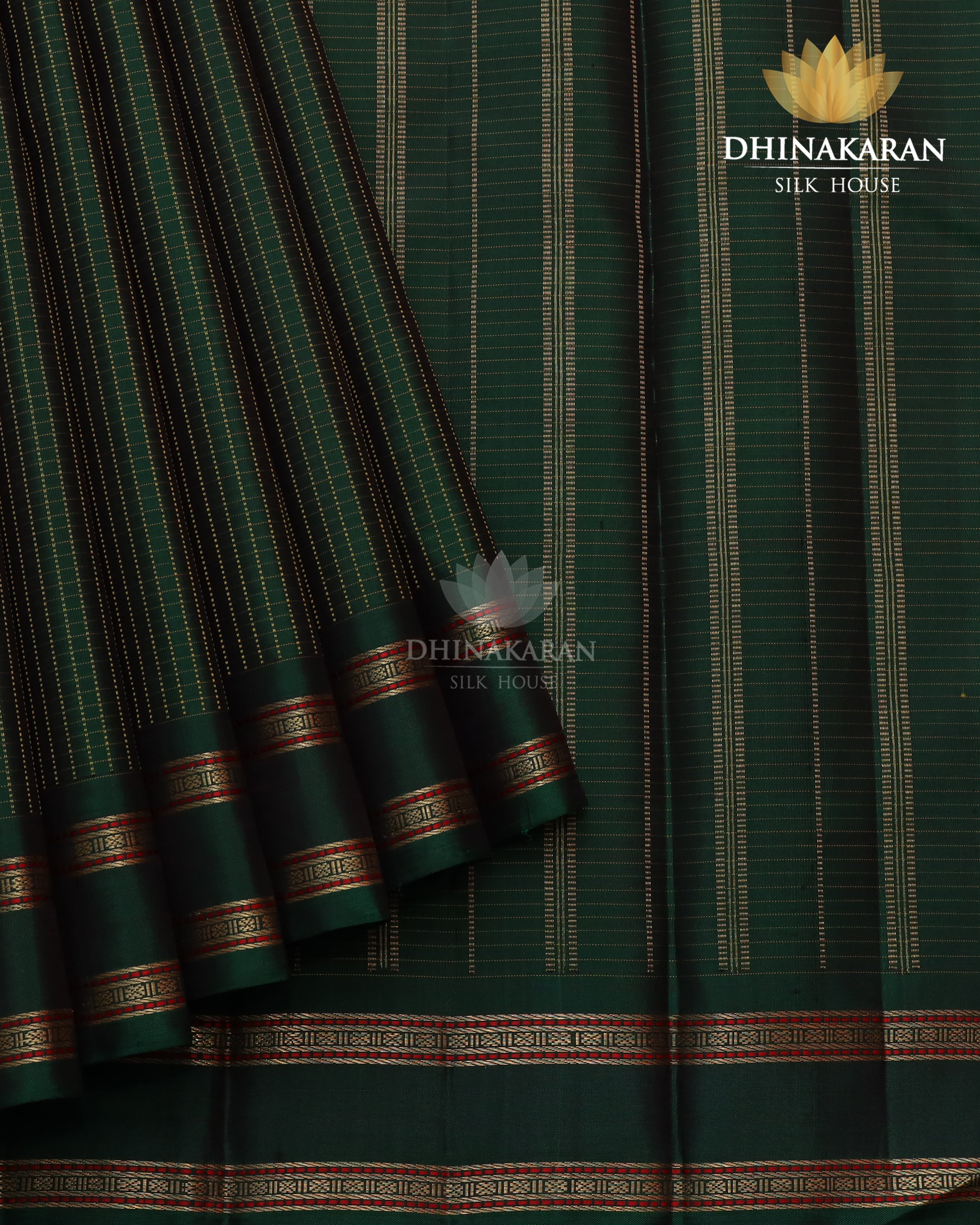 Bottle Green Kanjivaram-sar2882