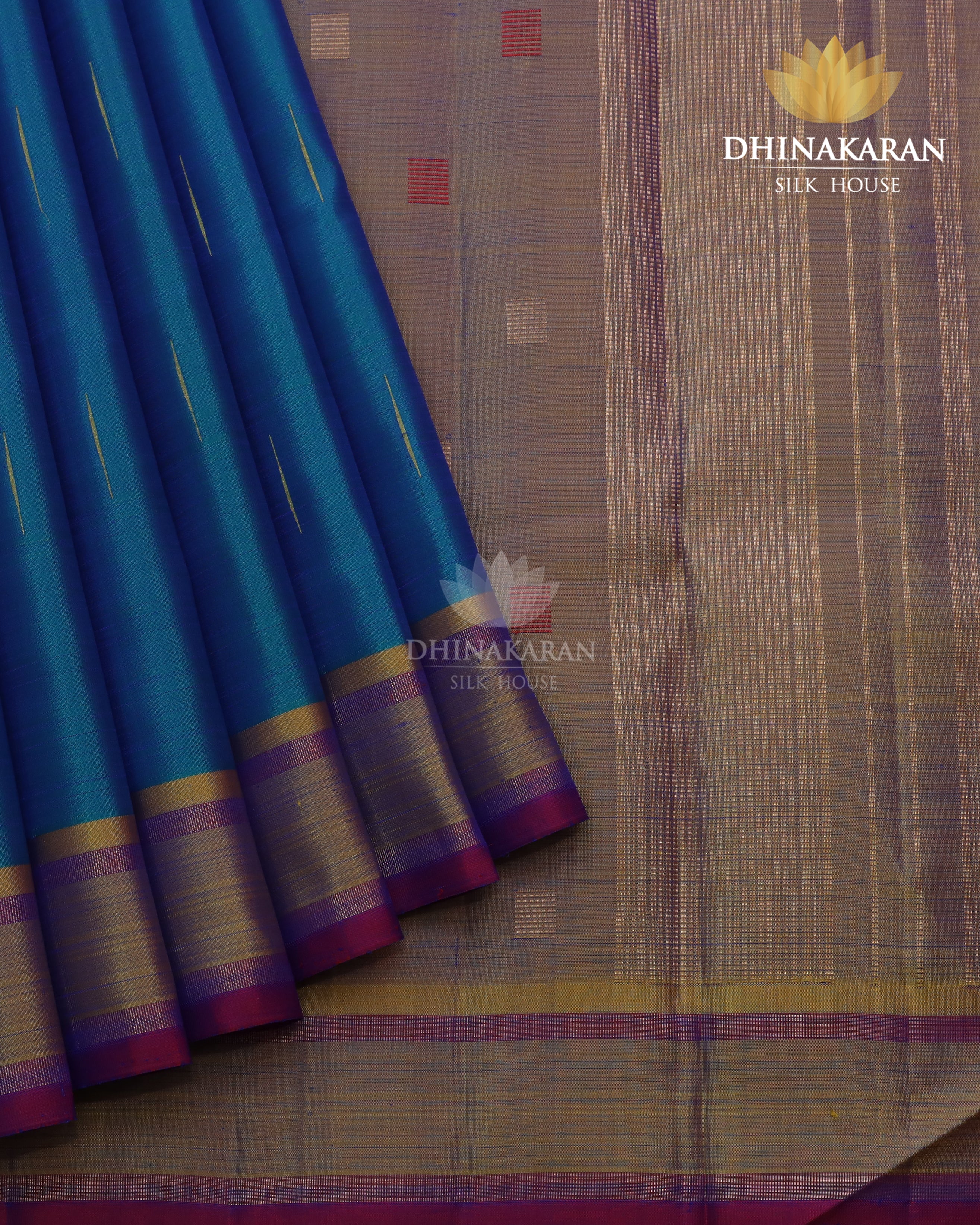 Peacock Colour Kanjivaram-sar2878