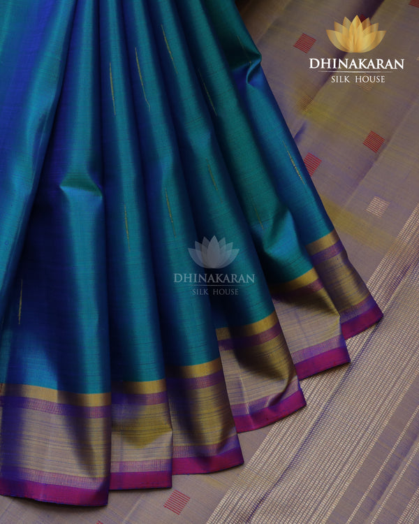 Peacock Colour Kanjivaram-sar2878