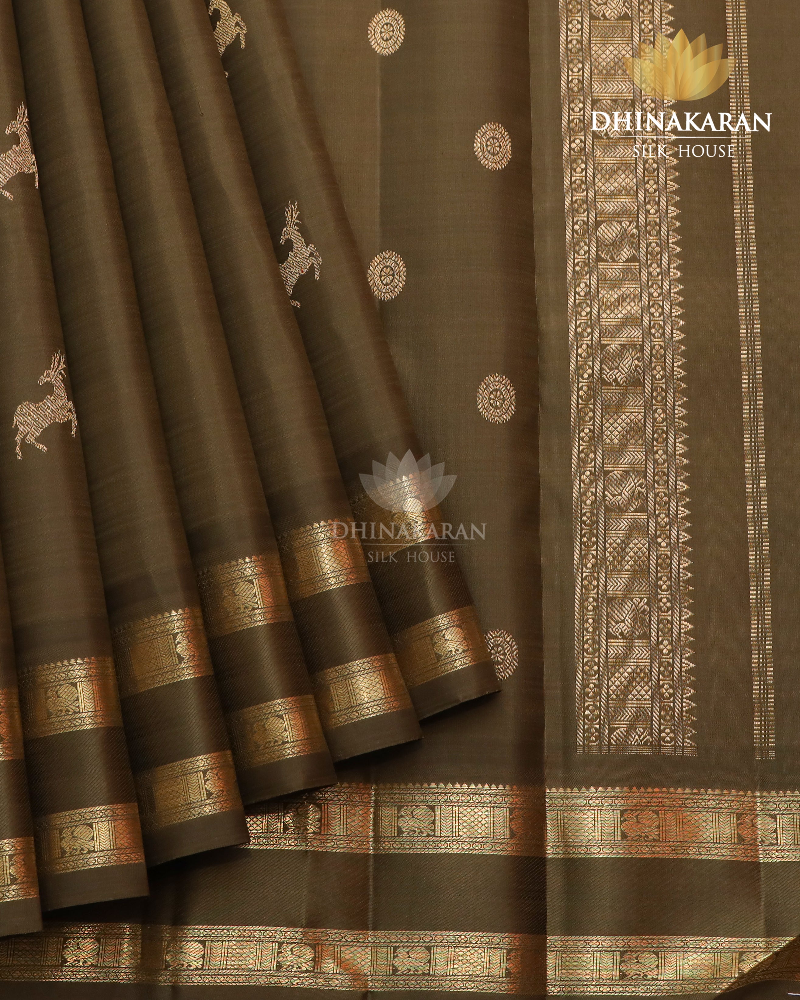 Olive Green Kanjivaram-sar2876