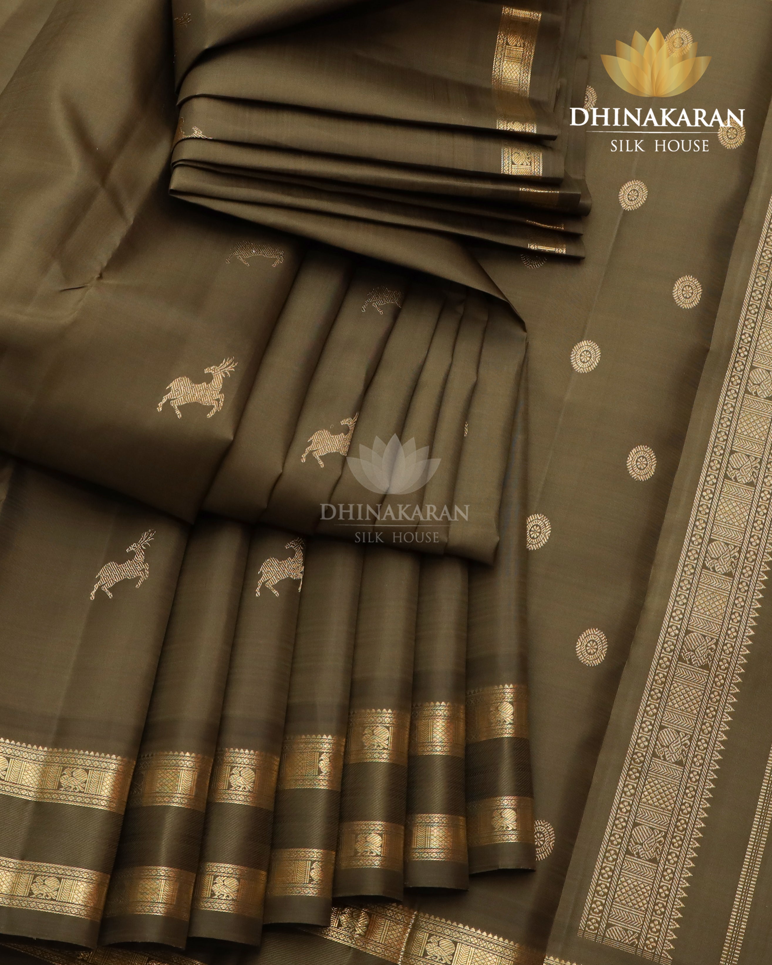 Olive Green Kanjivaram-sar2876