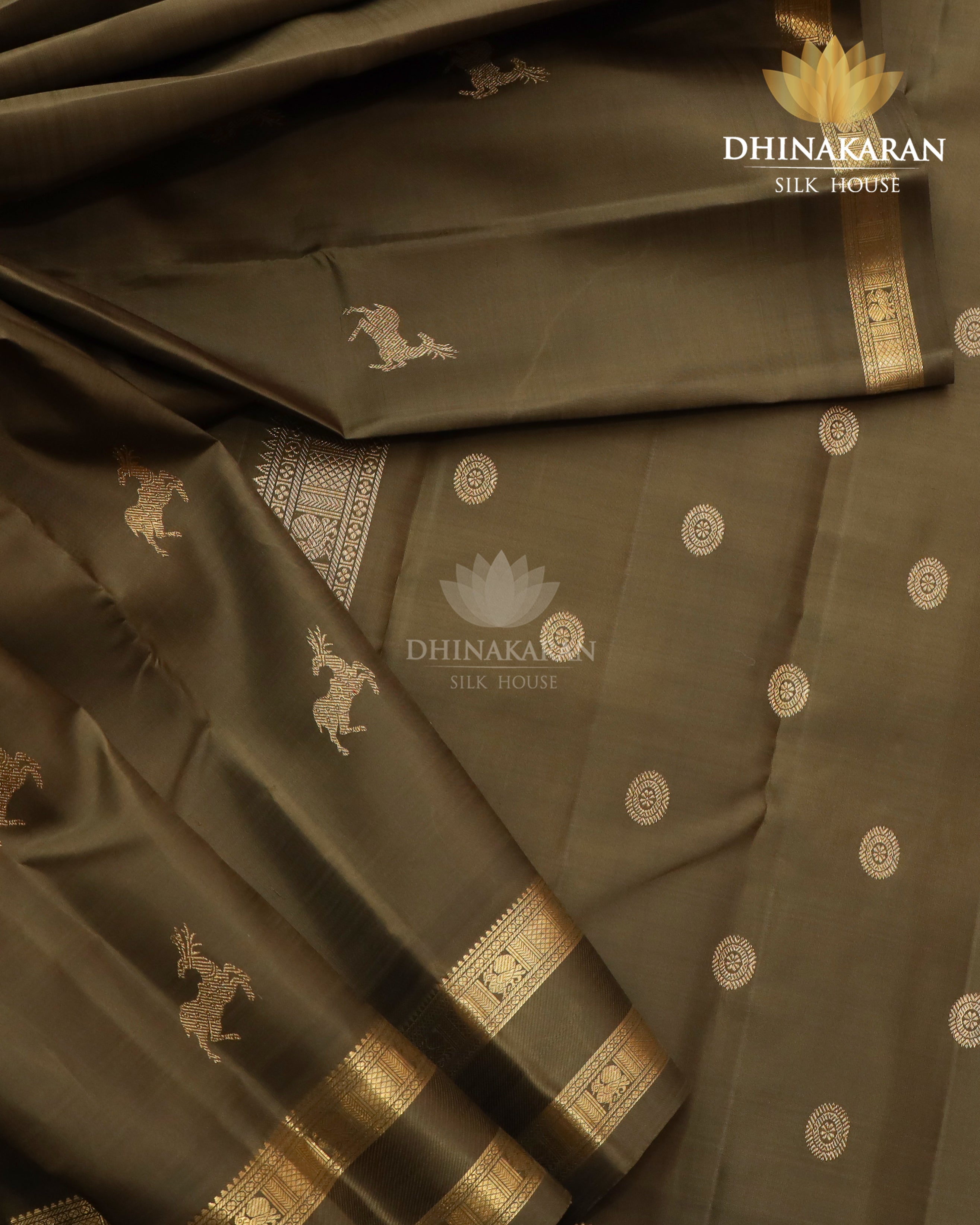 Olive Green Kanjivaram-sar2876