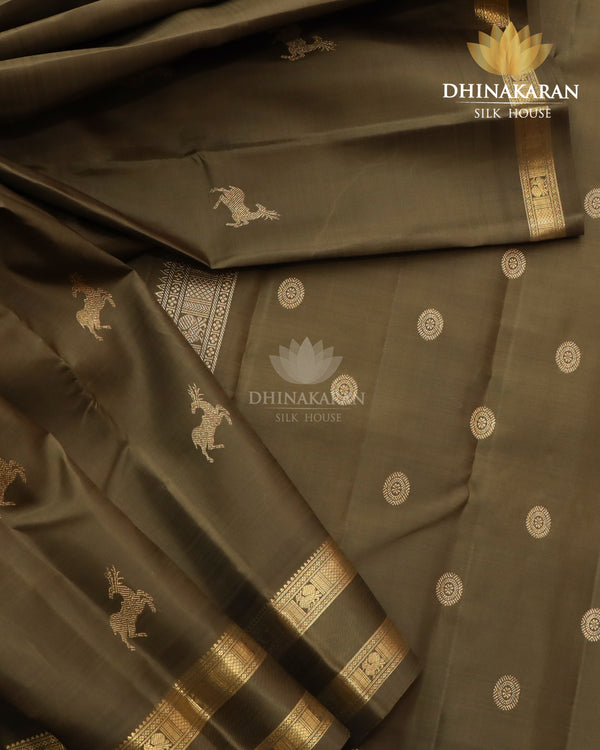 Olive Green Kanjivaram-sar2876