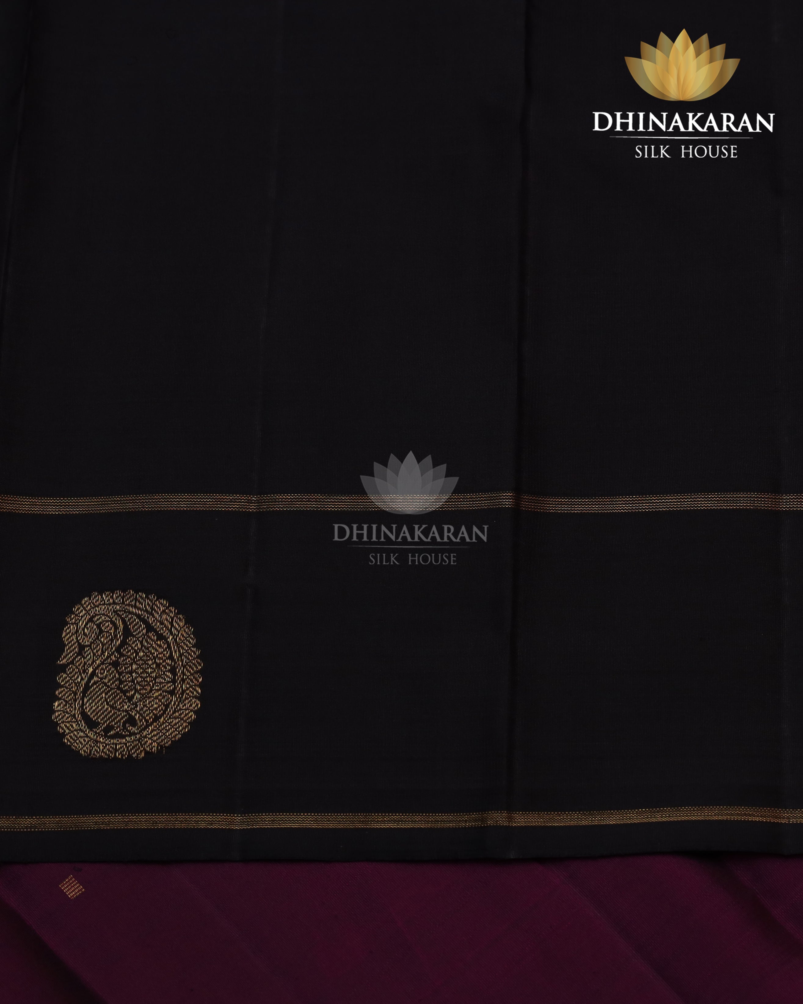 Wine Colour Butta Saree- sar2394
