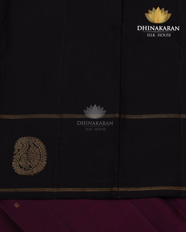 Wine Colour Butta Saree- sar2394