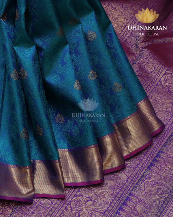 Peacock Colour Kanjivaram-sau3004