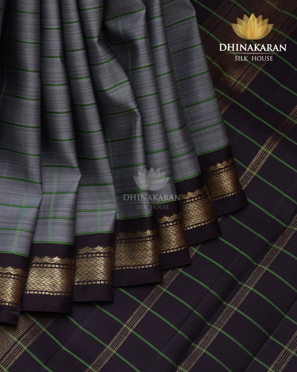Grey Small Border Kanjivaram-sar2324