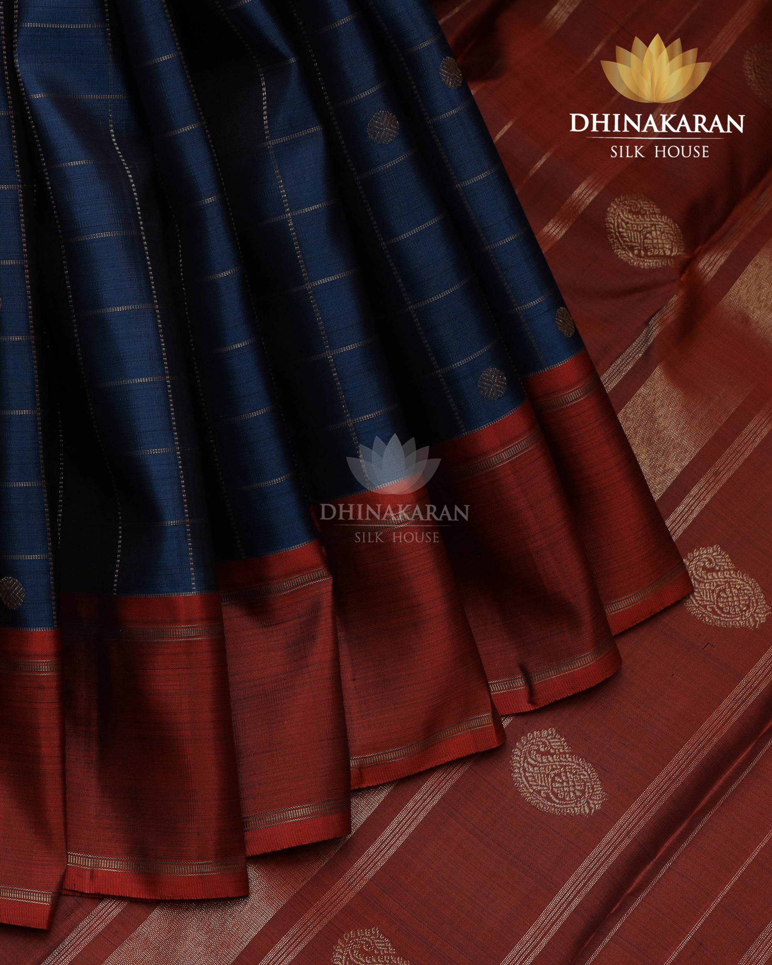 Rust Border Kanjivaram-sar2320