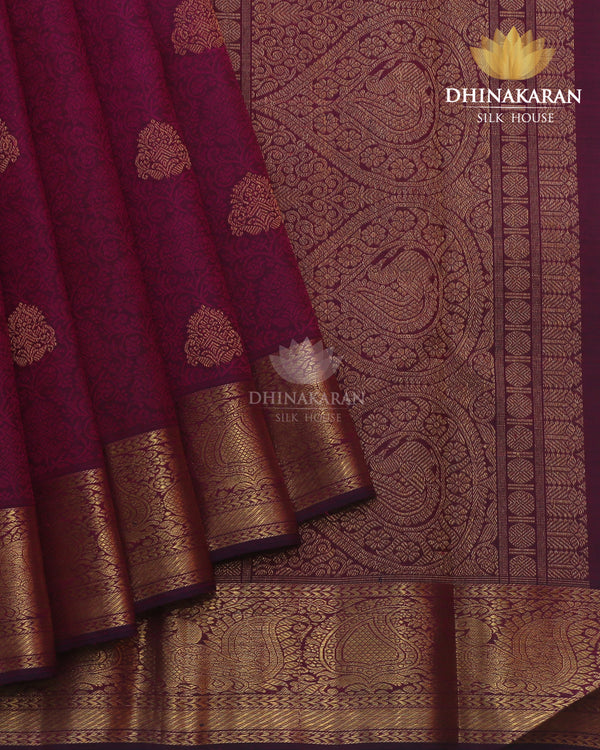 Wine Colour Kanjivaram-sau1027