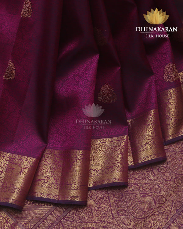 Wine Colour Kanjivaram-sau1027