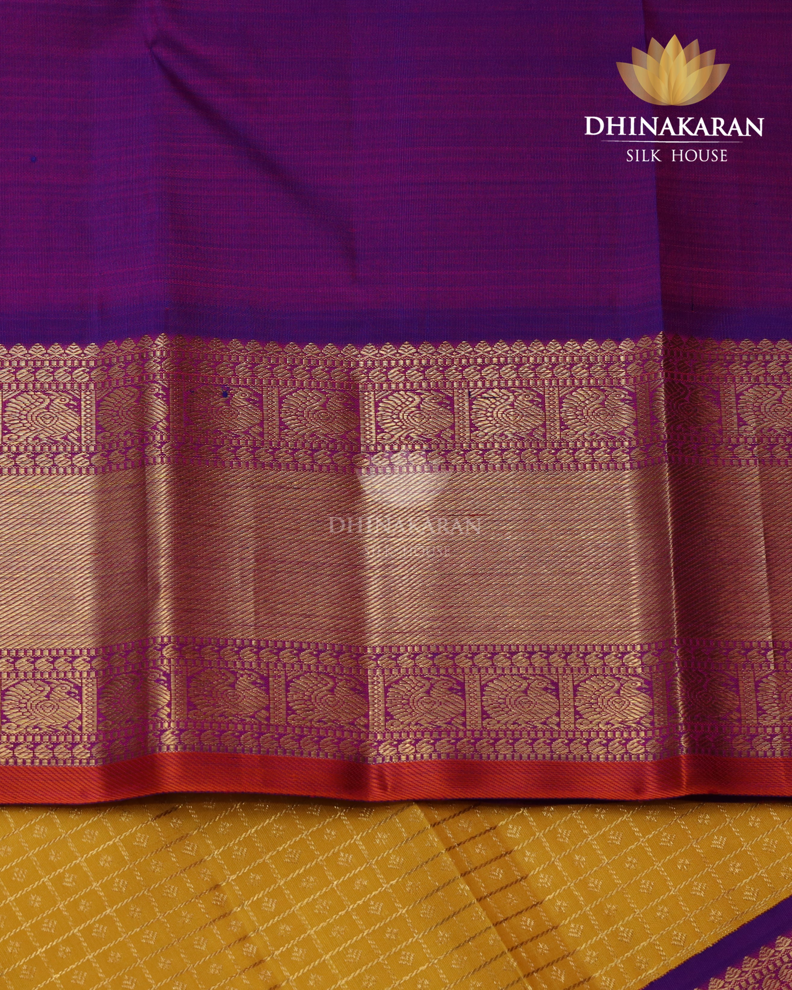 Yellow & purple Kanjivaram-sv640