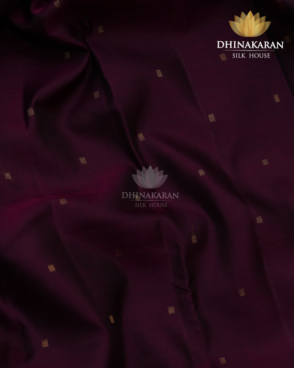 Wine Colour Butta Saree- sar2394