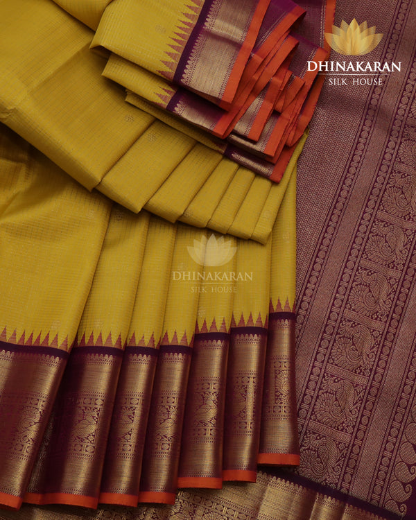 Sampanga Yellow Kanjivaram-sv702