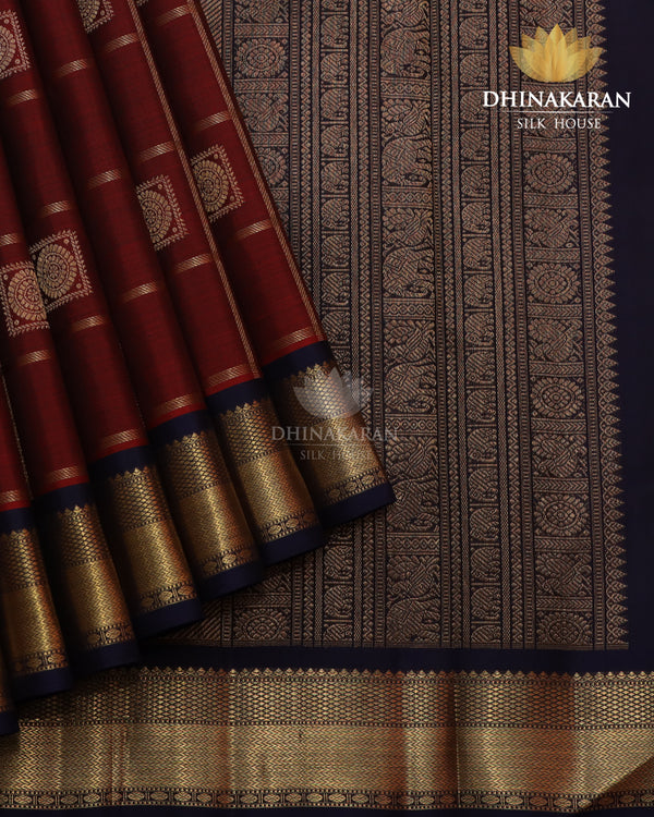 Ruby Red Kattam Butta Kanjivaram-sau4012