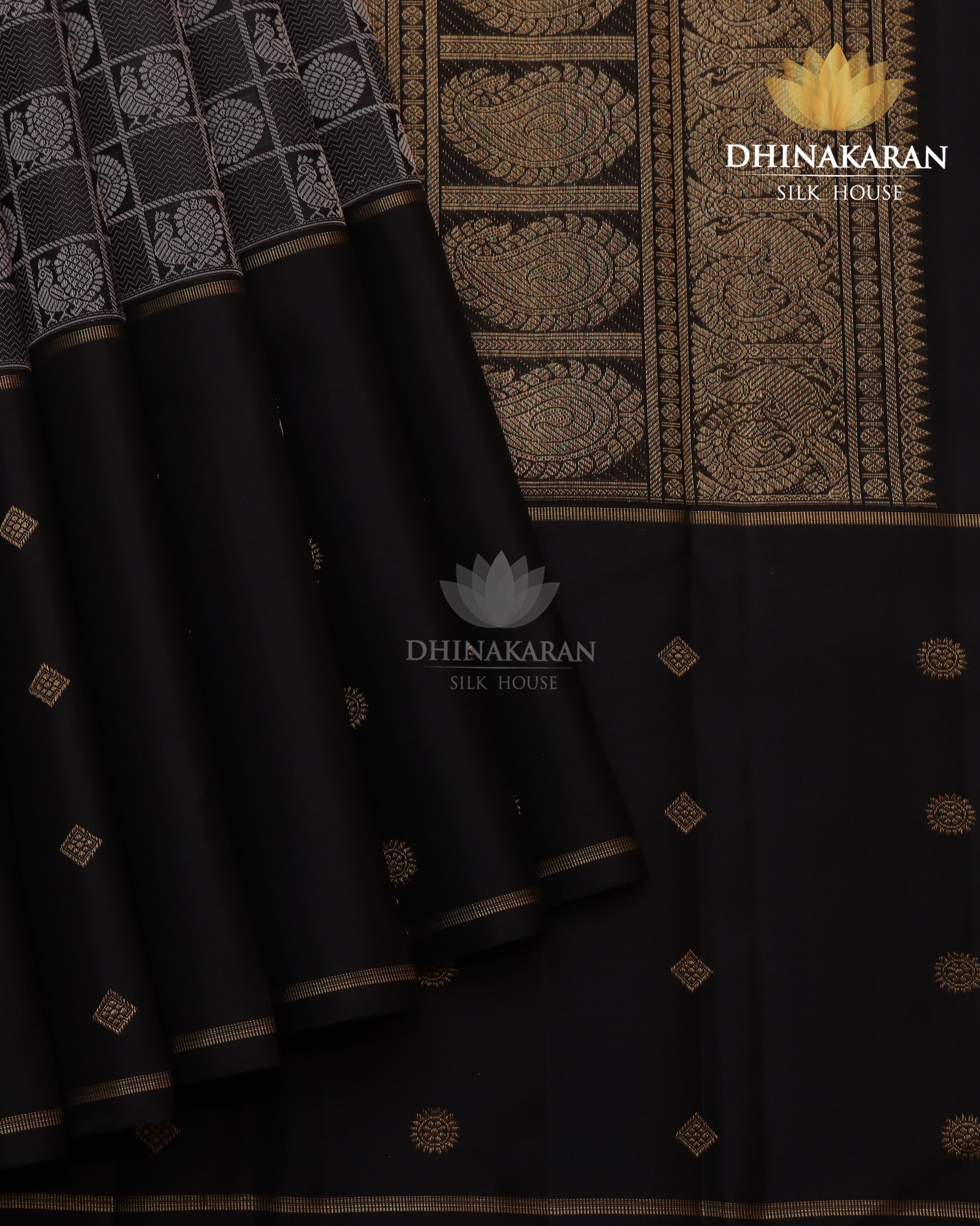 Black Silk On Silk Kanjivaram-sar974