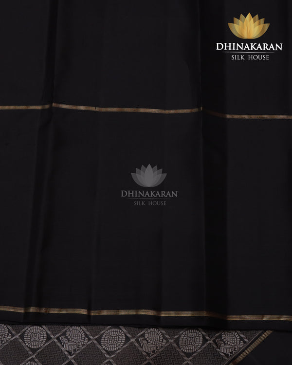 Black Silk On Silk Kanjivaram-sar974