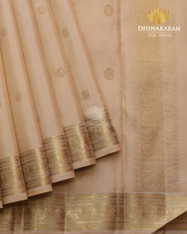Bieige Kanjivaram-sau4004