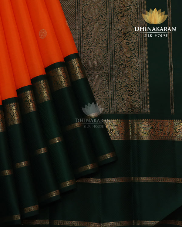 Orange & Green Kanjivaram-sau2360