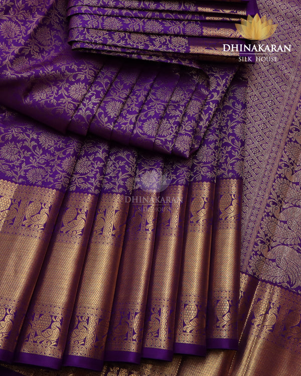 Purple Brocade Kanjivaram-sv242