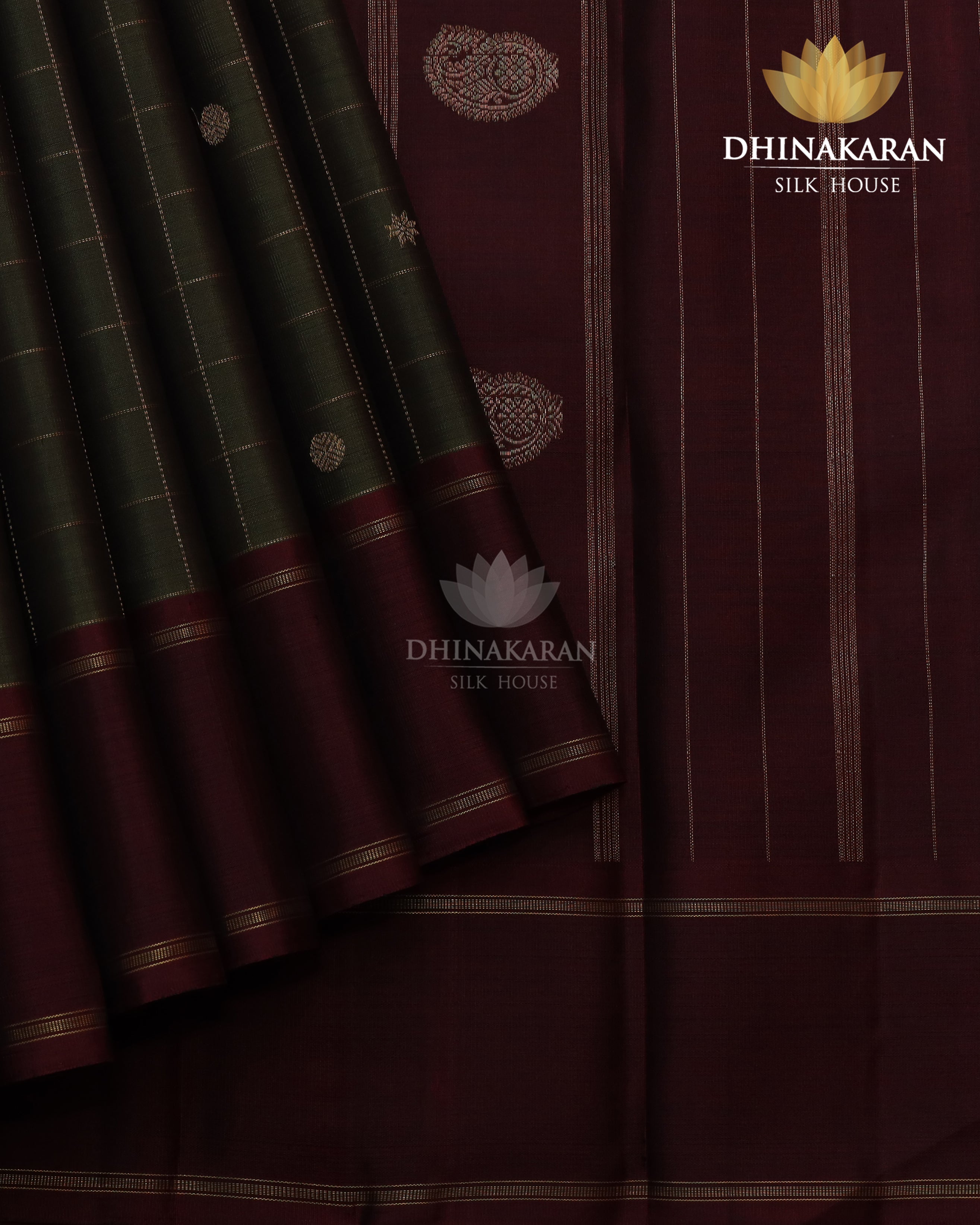 Olive green Kanjivaram-sar2726