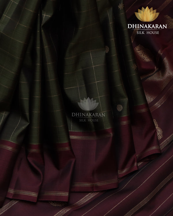 Olive green Kanjivaram-sar2726