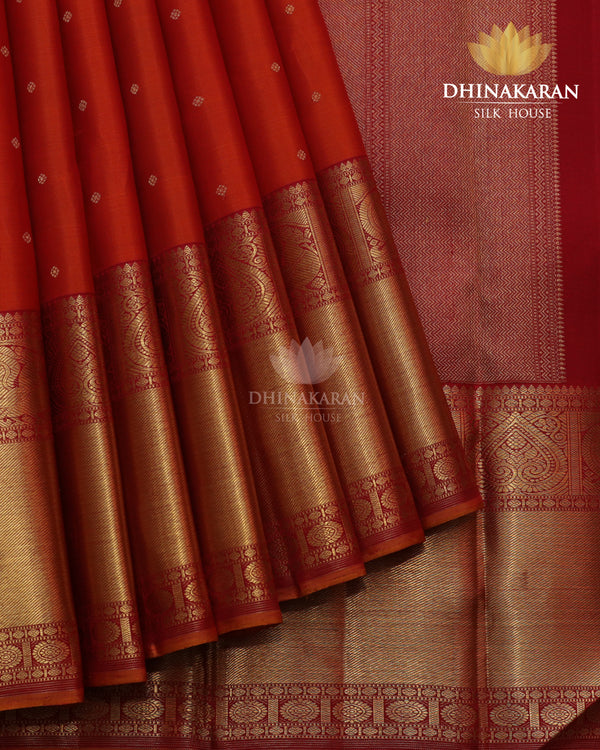 Burnt Orange Kanjivaram-sau3020