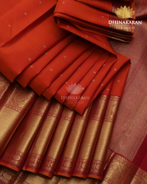 Burnt Orange Kanjivaram-sau3020