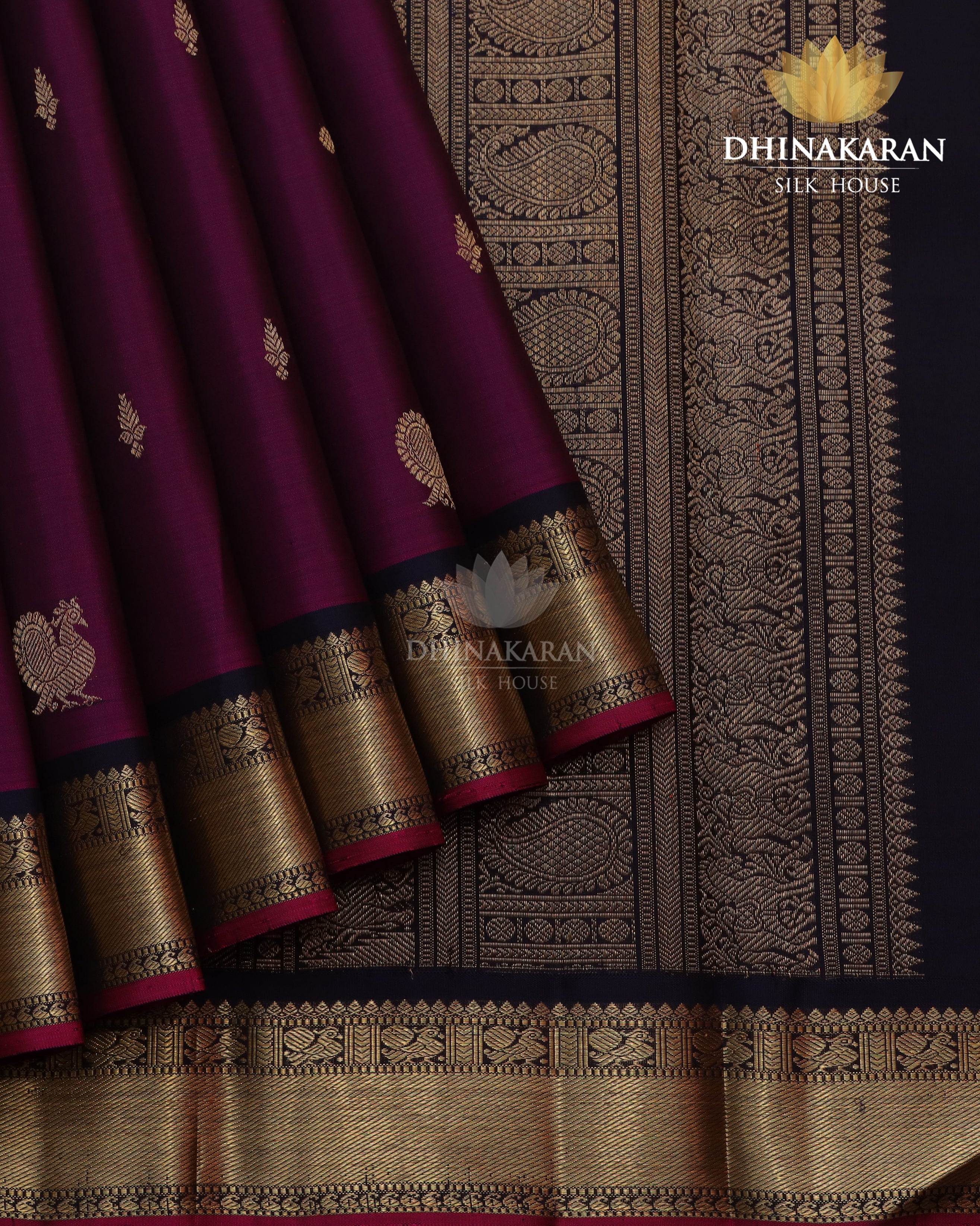 Wine Colour Kanjivaram-sau3036