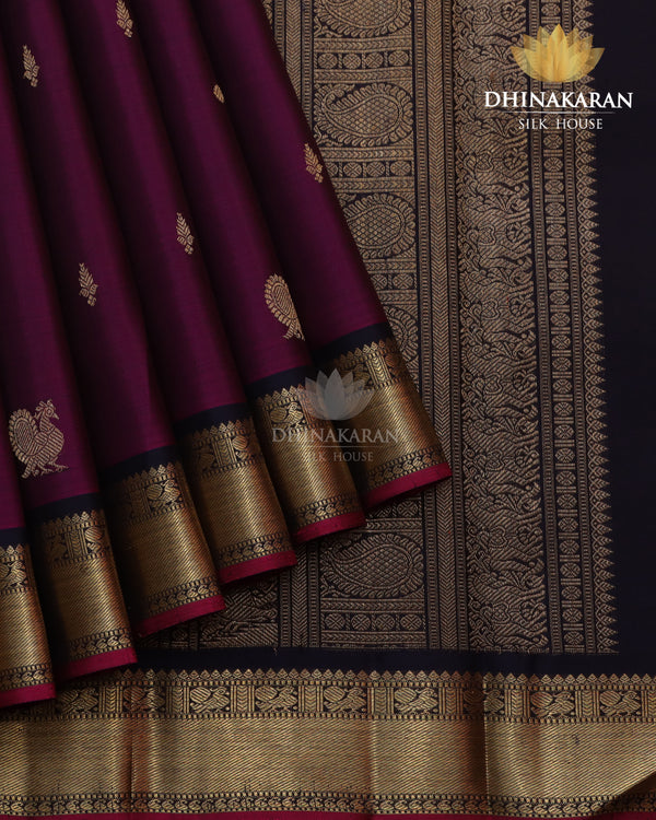 Wine Colour Kanjivaram-sau3036