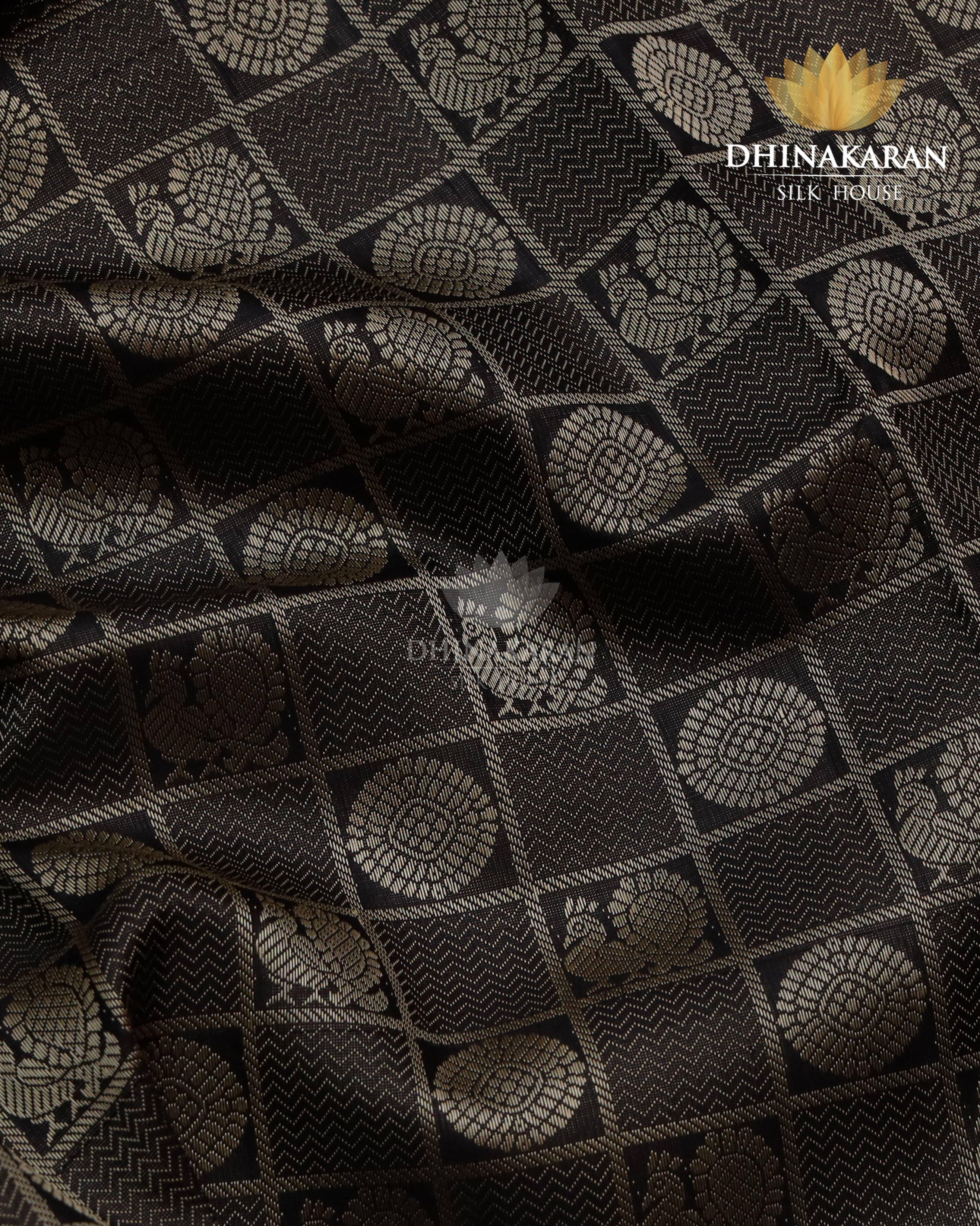 Black Silk On Silk Kanjivaram-sar988