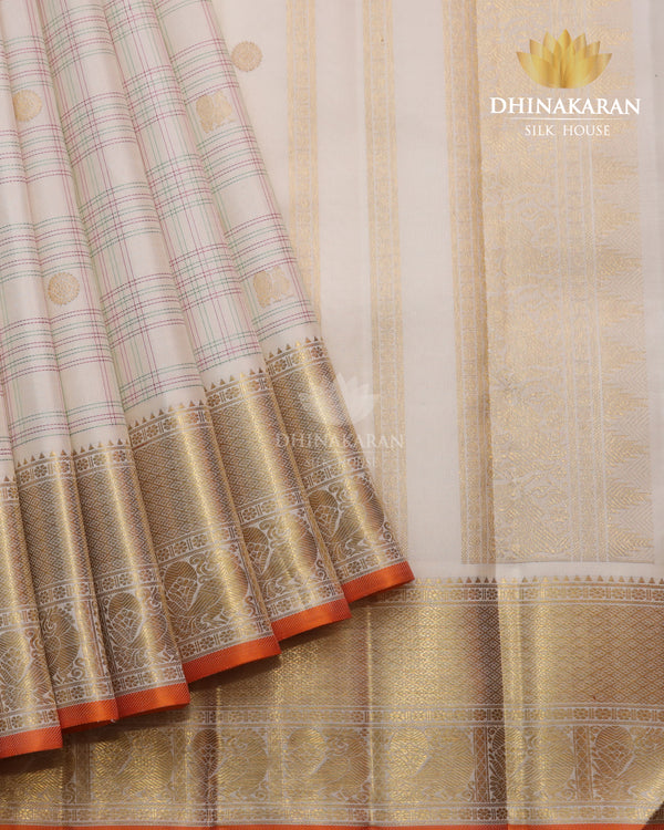 Pearl White Kanjivaram-sau2432