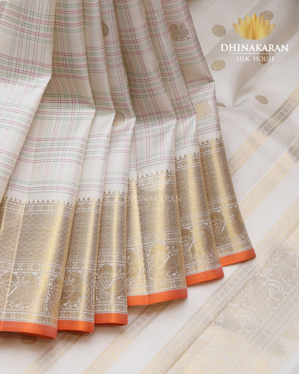 Pearl White Kanjivaram-sau2432