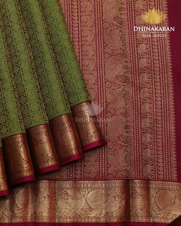 Alli Green Kanjivaram-sau2456