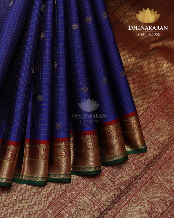 Midnightblue Kanjivaram-sau3286