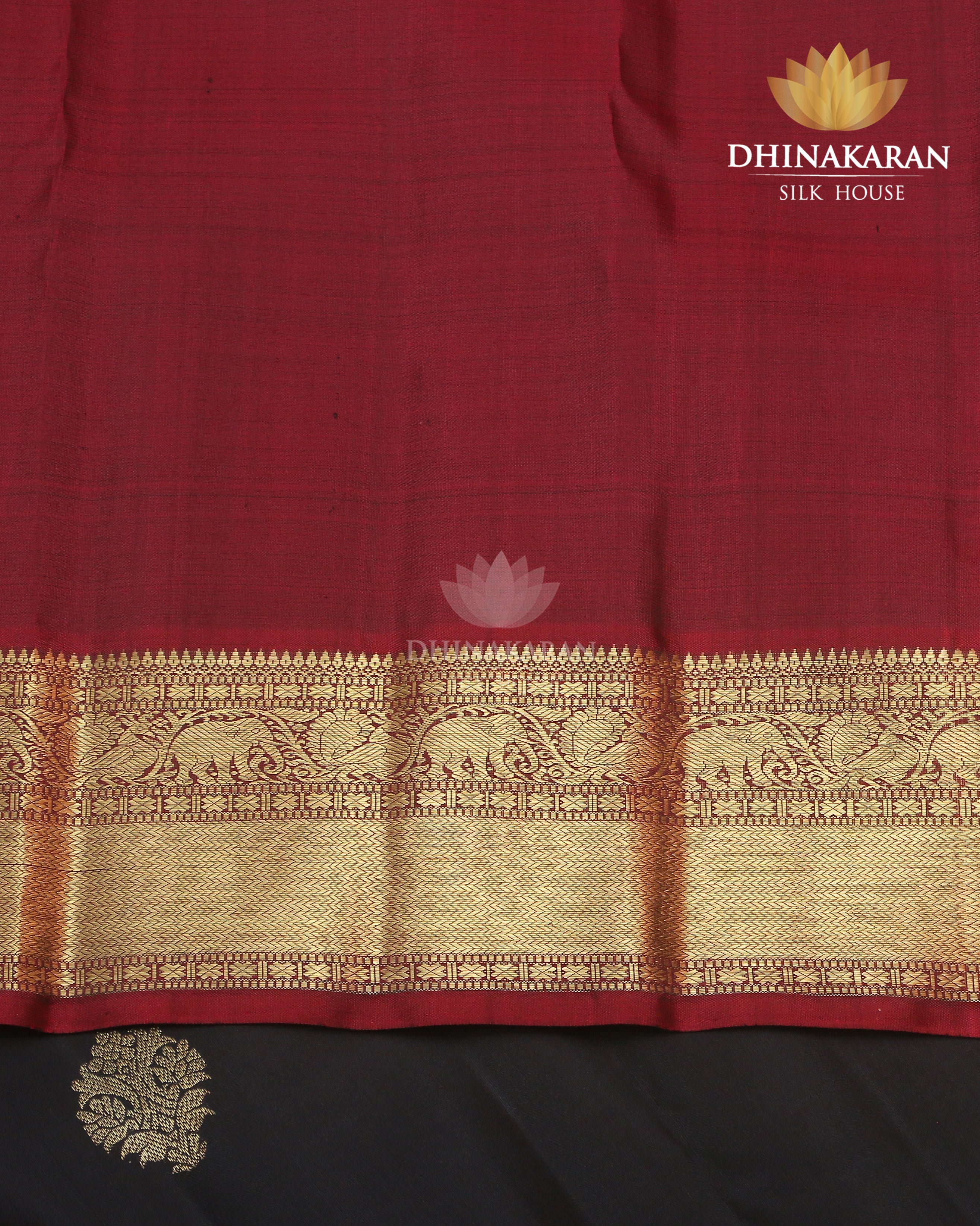 Black & Maroon Kanjivaram-sau821