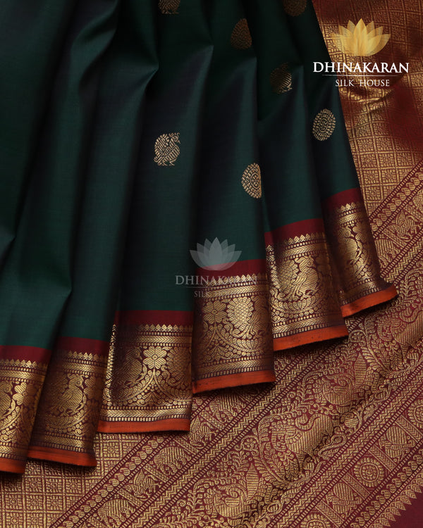 Bottle Green Kanjivaram-sau2086
