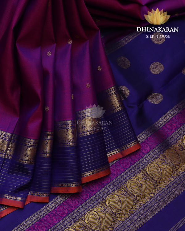 Purple Shot Kanjivaram-sau2636